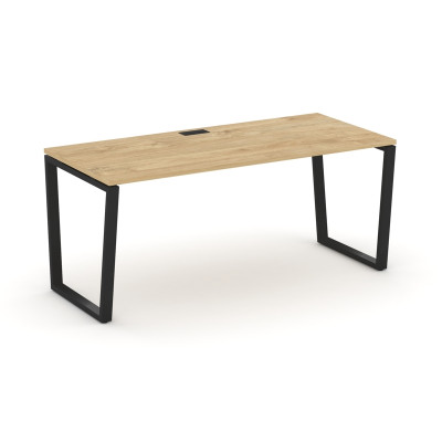 Style Project Direct Стол письменный SN-6T2.SR-015.M Тиквуд Светлый/Металл Черный/Заглушка Металл Че