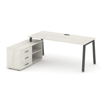 Style Project Direct Стол письменный с греденцией левой SN-6A.SRG-026.M(L) Дуб Наварра/Металл Антрац
