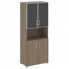 Yalta Шкаф LT.ST-1.4 R black Вяз Благородный/Стекло Black 800*450*1987