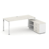 Style Project Direct Lux Стол письменный с греденцией правой M-SN-6P.SRG-025.M(R) Дуб Наварра/Белый/