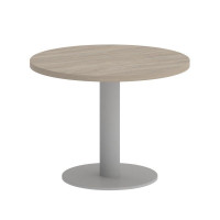 Onix Direct Стол журнальный круглый O.SJ-1 Дуб Аттик/Металл Серый 600*600*450