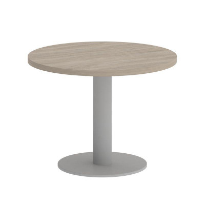 Onix Direct Стол журнальный круглый O.SJ-1 Дуб Аттик/Металл Серый 600*600*450