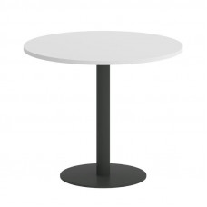 Onix Direct Стол круглый O.SPRG-1 Белый Бриллиант/Металл Антрацит 900*900*750