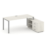 Style Project Direct Стол письменный с греденцией правой SN-6P.SRG-024.M(R) Дуб Наварра/Металл Серый