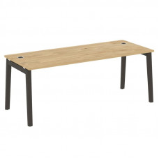 Onix Wood Direct Стол руководителя OW.SRR-6.8 Тиквуд Светлый/Дуб Темный/Металл Антрацит 1980*800*750