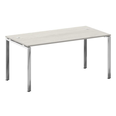 Metal System Direct Стол рабочий руковод. П-обр. м/к БП.СРР-4.8 Дуб Наварра/Нержавеющая Сталь 1600*8