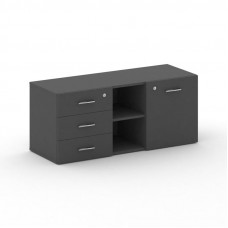 Fresco Греденция FRU.GR-2 Базальт UM/Хром 1250*460*532