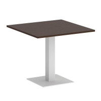 First Стол квадратный KSPRG-2 Венге Цаво/Металл Белый 900*900*750