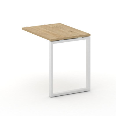 Шифт Брифинг-приставка 800мм SK.BR-80.P Тиквуд Светлый/Металл Белый 800*600*753