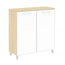 Шкаф офисный квадратный Ялта 1098*452*1168 LT.SD-1.4 R black Акация Лорка/Стекло White