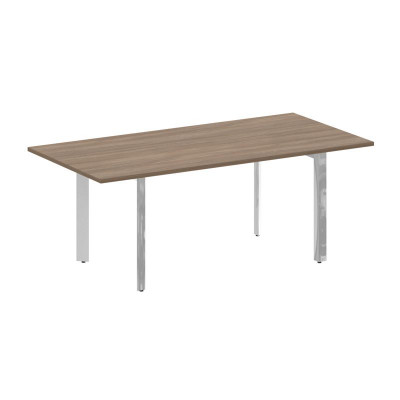 Onix Direct Lux Стол переговорный П-обр. м/к M-O.MP-PRG-19 Дуб Аризона/Нержавеющая Сталь/Хром 1980*9