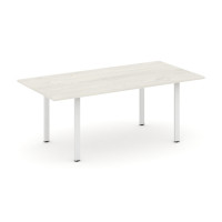 Style Project Direct Стол переговорный SN-6P.SPRG-198.3 Дуб Наварра/Металл Белый 1980*980*750
