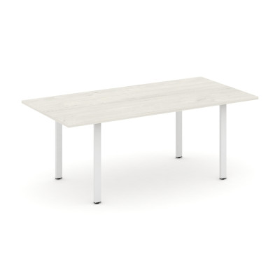 Style Project Direct Стол переговорный SN-6P.SPRG-198.3 Дуб Наварра/Металл Белый 1980*980*750