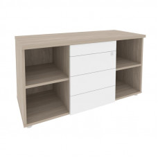 Onix Direct Тумба сервисная с ящиками TIP-ON O.TS-11 TIP Дуб Аттик/Белый Бриллиант 1100*460*598