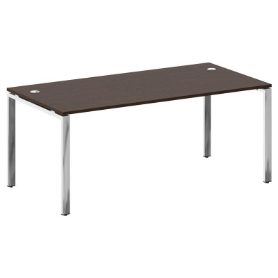 Metal System Direct Стол рабочий руковод. П-обр. м/к БП.СРР-5.9 Венге Цаво/Нержавеющая Сталь 1800*90