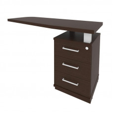 First Тумба приставная с топом правая KTP-2 (R) Венге Цаво 1300*500*765