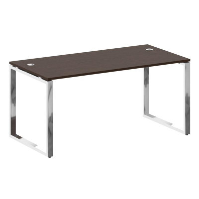 Metal System Direct Стол рабочий руковод. О-обр. м/к БО.СРР-4.8 Венге Цаво/Нержавеющая Сталь 1600*80