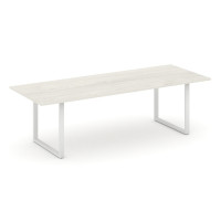 Style Project Direct Стол переговорный SN-6O.SPRG-258.3 Дуб Наварра/Металл Белый 2580*980*750