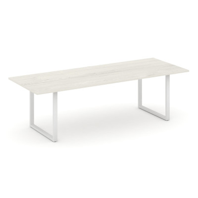 Style Project Direct Стол переговорный SN-6O.SPRG-258.3 Дуб Наварра/Металл Белый 2580*980*750