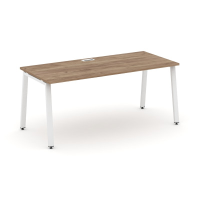 Style Project Direct Стол письменный SN-6A.SR-013.M Дуб Табак/Металл Белый/Заглушка Металл Белый 138