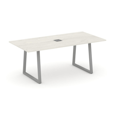 Style Project Direct Стол переговорный SN-6T1.SPRG-198 Дуб Наварра/Металл Серый/Заглушка Металл Серы