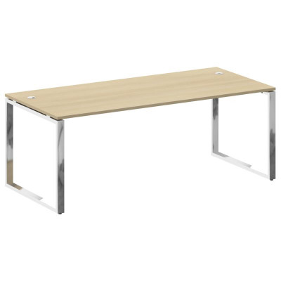 Metal System Direct Стол рабочий руковод. О-обр. м/к БО.СРР-6.9 Акация Лорка/Нержавеющая Сталь 2000*