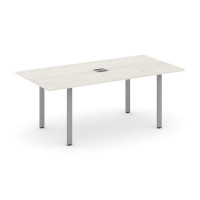 Style Project Direct Стол переговорный SN-6P.SPRG-198 Дуб Наварра/Металл Серый/Заглушка Металл Серый