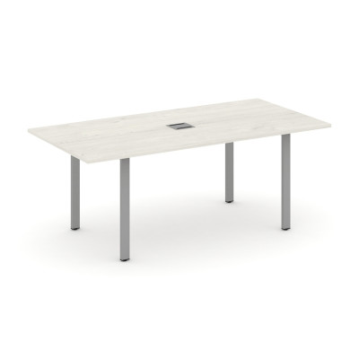 Style Project Direct Стол переговорный SN-6P.SPRG-198 Дуб Наварра/Металл Серый/Заглушка Металл Серый