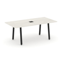 Стол переговорный Стайл Проджект Директ 1980*980*750 SN-6A.SPRG-198 Дуб Наварра/Металл Черный/Заглушка Металл Черный