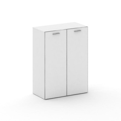 Fresco Шкаф широкий средний FR.ST-204 white Белый Бриллиант UM/Лакобель Белый/Хром 896*460*1202