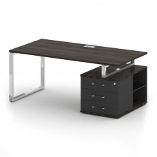 Стол руководителя с опорной тумбой, правы Шифт 1800*904*753 SK.SRT-180 (R) Дуб Мали/Антрацит NEW