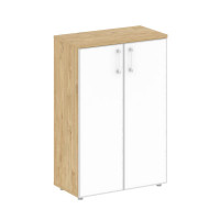 Шифт Шкаф средний широкий SK.ST-2.4R white Тиквуд Светлый/Стекло White 800*420*1207