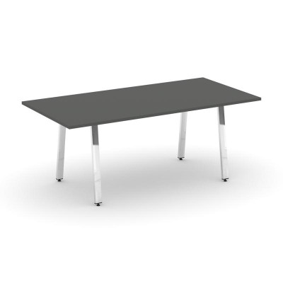 Стайл Проджект Директ Люкс Стол переговорный M-SN-6A.SPRG-198.3 Антрацит NEW/Нержавеющая Сталь/Хром