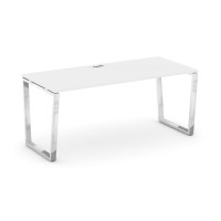 Style Project Direct Lux Стол письменный M-SN-6T2.SR-024.M Белый/Нержавеющая Сталь/Хром 1580*800*750
