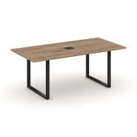 Style Project Direct Стол переговорный SN-6O.SPRG-198 Дуб Табак/Металл Черный/Заглушка Металл Черный