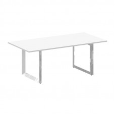 Onix Direct Lux Стол переговорный О-обр. м/к M-O.MO-PRG-19 Белый Бриллиант/Нержавеющая Сталь/Хром 19