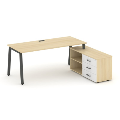 Style Project Direct Стол письменный с греденцией правой SN-6A.SRG-014.M(R) Акация Лорка/Акация Лорк