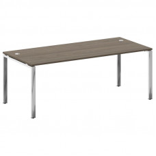 Metal System Direct Стол рабочий руковод. П-обр. м/к БП.СРР-6.9 Вяз Благородный/Нержавеющая Сталь 20