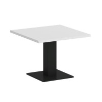 Onix Direct Стол журнальный квадратный O.SJ-2 Белый Бриллиант/Металл Черный 600*600*450