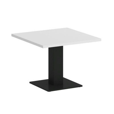 Onix Direct Стол журнальный квадратный O.SJ-2 Белый Бриллиант/Металл Черный 600*600*450