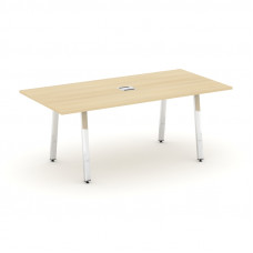 Style Project Direct Lux Стол переговорный M-SN-6A.SPRG-198 Акация Лорка/Нержавеющая Сталь/Хром 1980