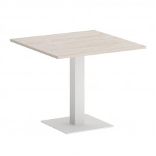 Onix Direct Стол квадратный O.SPRG-2 Денвер Светлый/Металл Белый 900*900*750