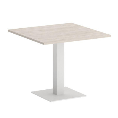 Onix Direct Стол квадратный O.SPRG-2 Денвер Светлый/Металл Белый 900*900*750