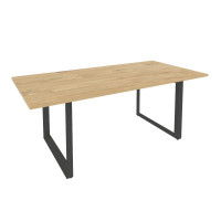 Onix Direct Стол переговорный на О-образном м/к O.MO-PRG-19 Тиквуд Светлый/Металл Антрацит 1980*980*