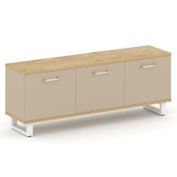 Шифт Греденция большая SK.GR-B.P Тиквуд Светлый/Капучино/Металл Белый 1797*450*680