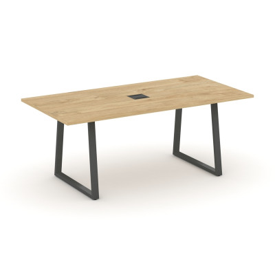 Style Project Direct Стол переговорный SN-6T1.SPRG-198 Тиквуд Светлый/Металл Антрацит/Заглушка Метал