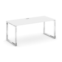 Style Project Direct Lux Стол письменный M-SN-6O.SR-014.M Белый/Нержавеющая Сталь/Хром 1580*700*750