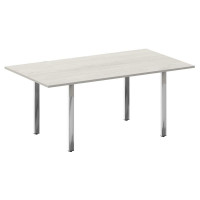 Metal System Direct Стол перег. П-обр. м/к БП.ПРГ-180 Дуб Наварра/Нержавеющая Сталь 1800*1000*750