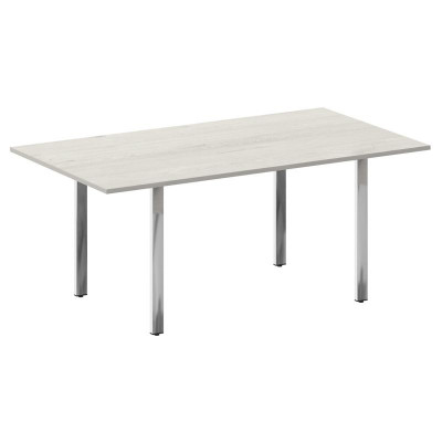 Metal System Direct Стол перег. П-обр. м/к БП.ПРГ-180 Дуб Наварра/Нержавеющая Сталь 1800*1000*750