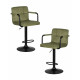 Набор 2 шт Стул барный DOBRIN KRUGER ARM BLACK (зеленый вельвет (LAR-E2041-7))